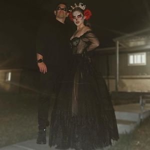 Dolls Kill - widow dance with death maxi dress